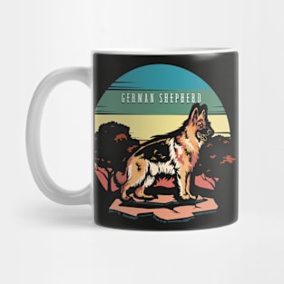 German shepherd | Retro design for Dog Lovers Mug